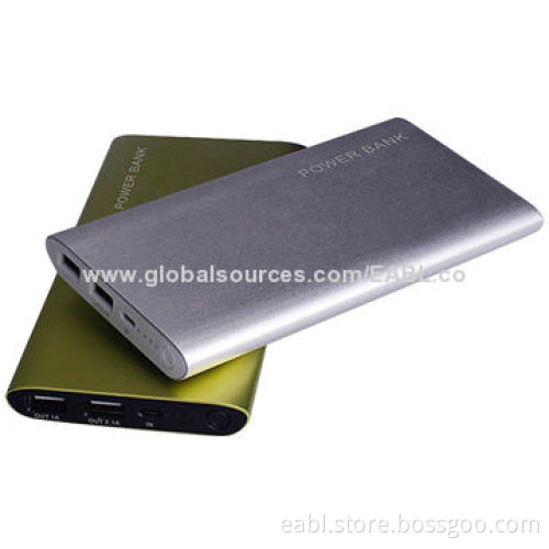 Power Banks, 12,000mAh Capacity for Most Phones, Aluminum Alloy Housing, Dual-output, Ultra-thin